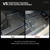 7D Injection Floor Mats + Black Door Sill Protector for Volkswagen Amarok Next-Gen NF Dual Cab 2023-Onwards