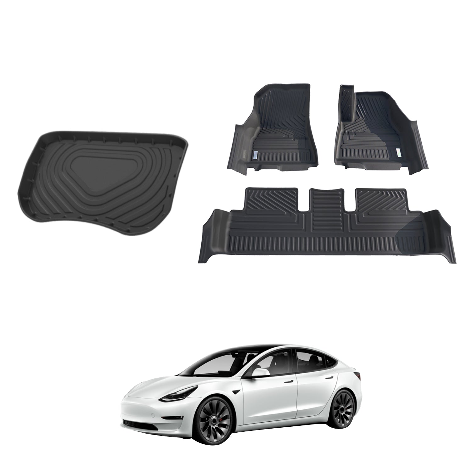 5D Car Floor Mats for Tesla Model 3 2019-2023