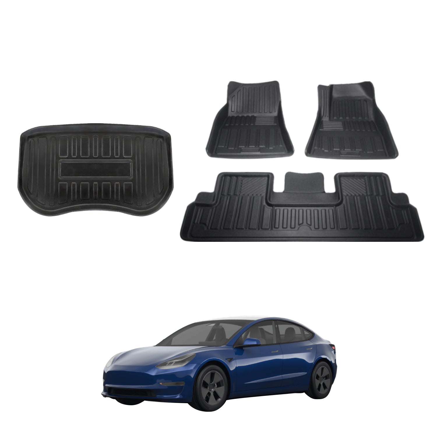 3D Floor Mats for Tesla Model 3 2019-2023