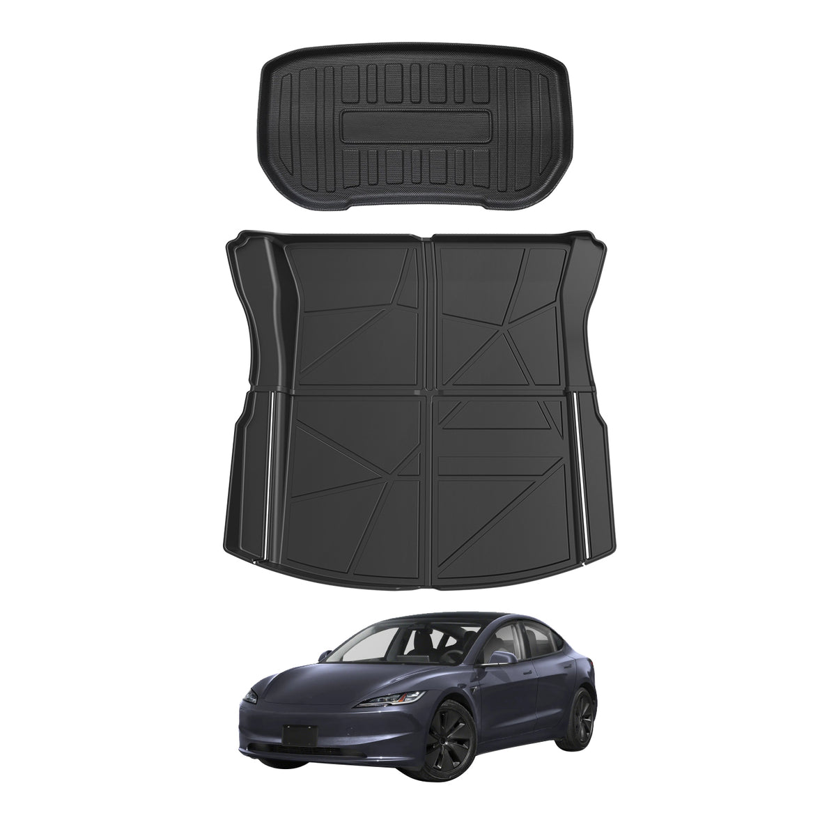 PRE-ORDER FRONT + REAR Boot Liner for Tesla Model 3 Highland 2024-Onwards