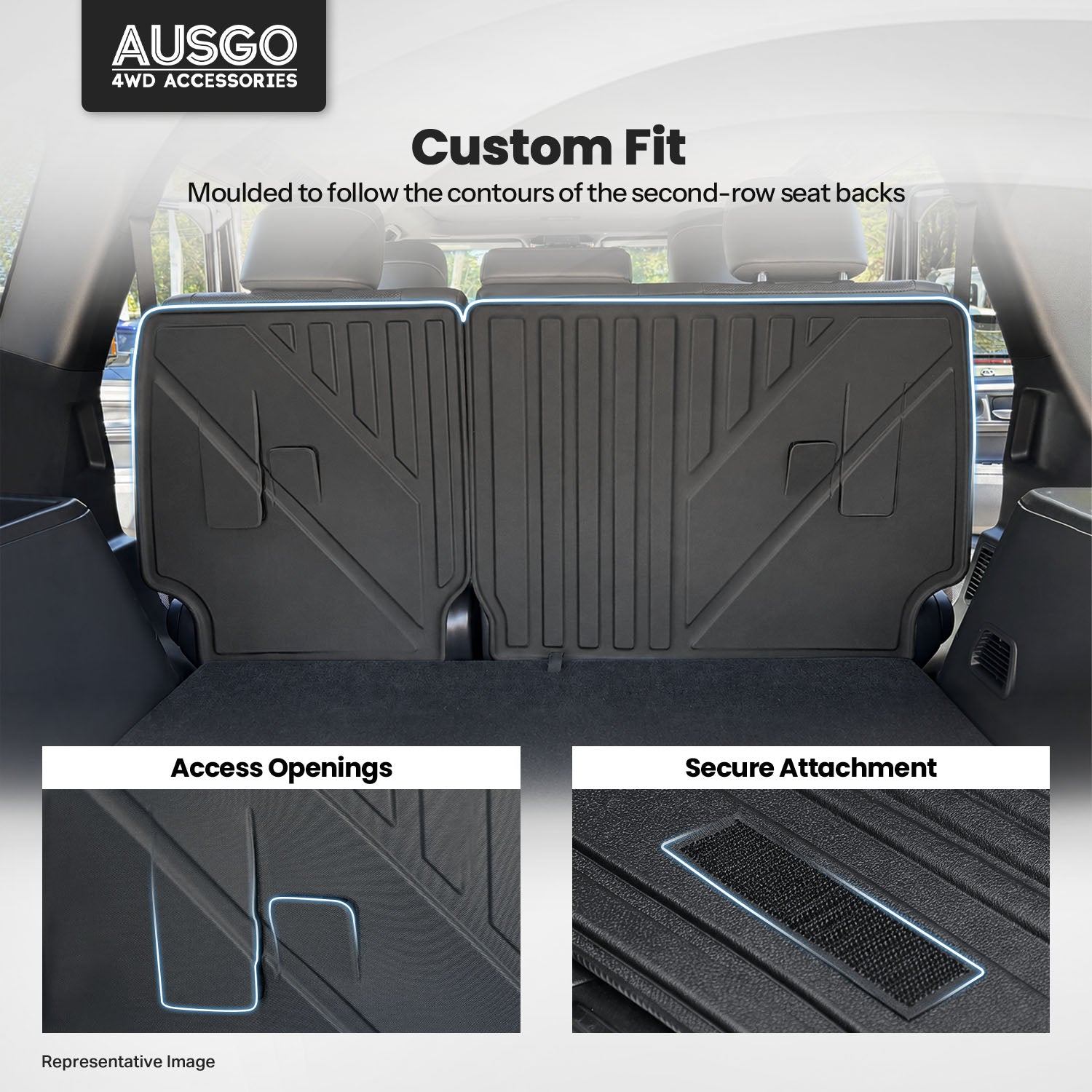 Boot Liner Back Seat Protector for Lexus GX550 2024-Onwards