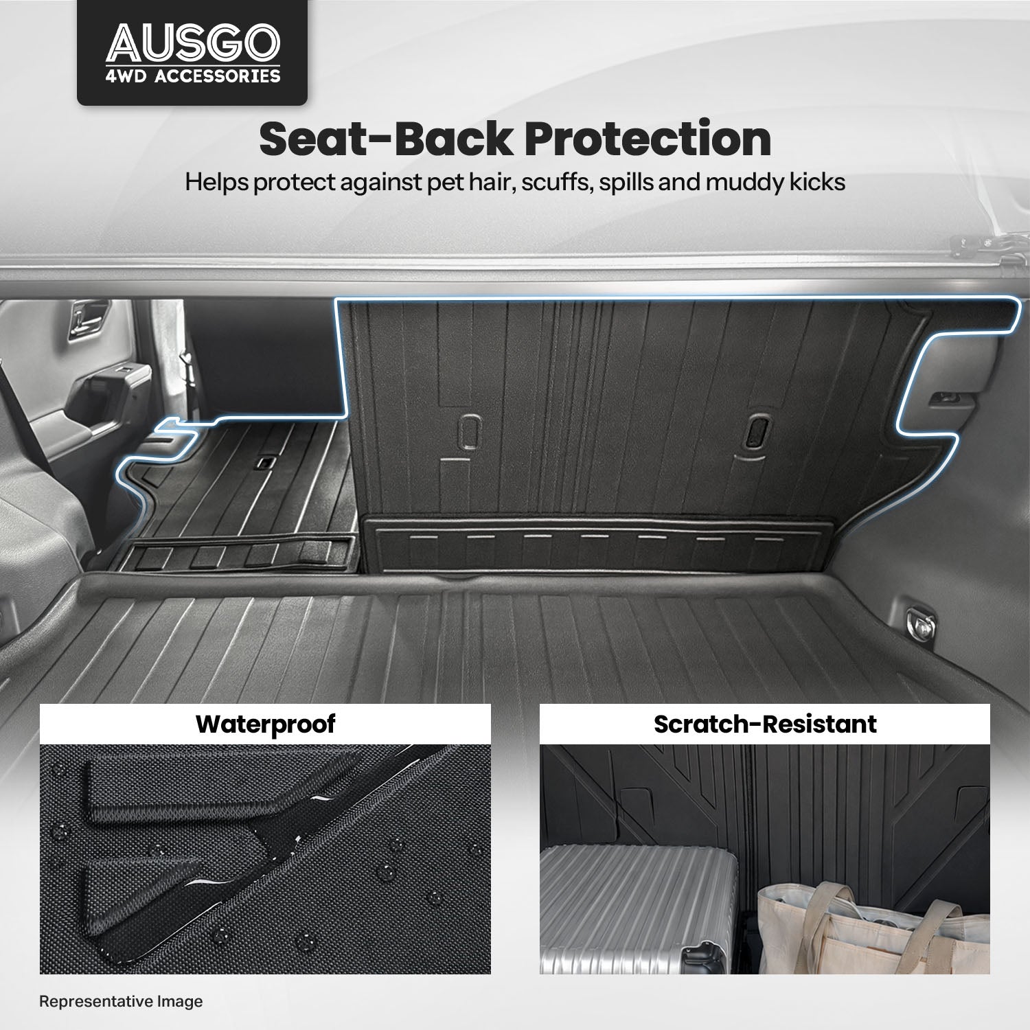 Boot Liner Back Seat Protector for Toyota RAV4 2026-Onwards