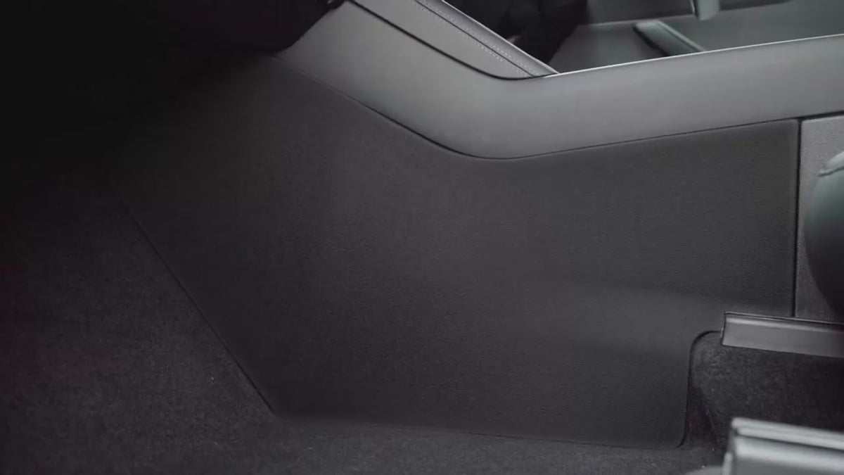 Load video: Centre Console Side Kick Protector Mats for Tesla Model Y Juniper 2025-Onwards 5PCS