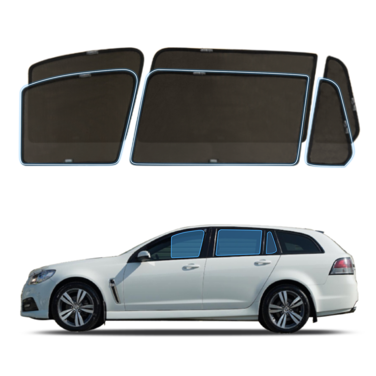 PRE-ORDER Magnetic Window Sun Shade for Holden Commodore VE VF Wagon