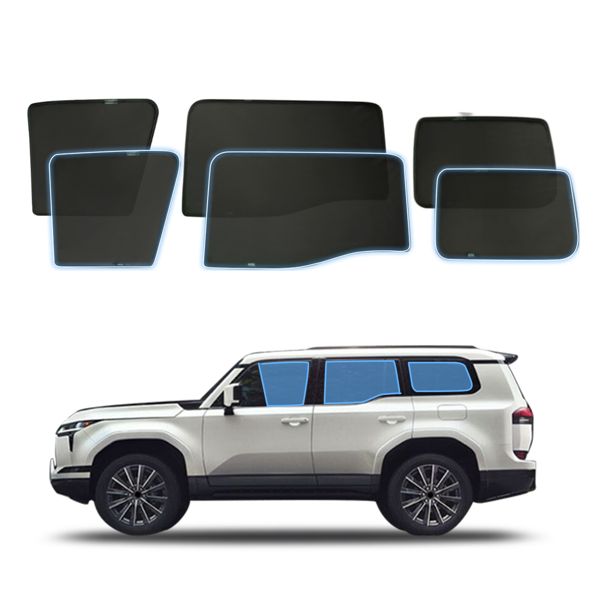 Magnetic Window Sun Shade for Lexus GX550 2024-Onwards