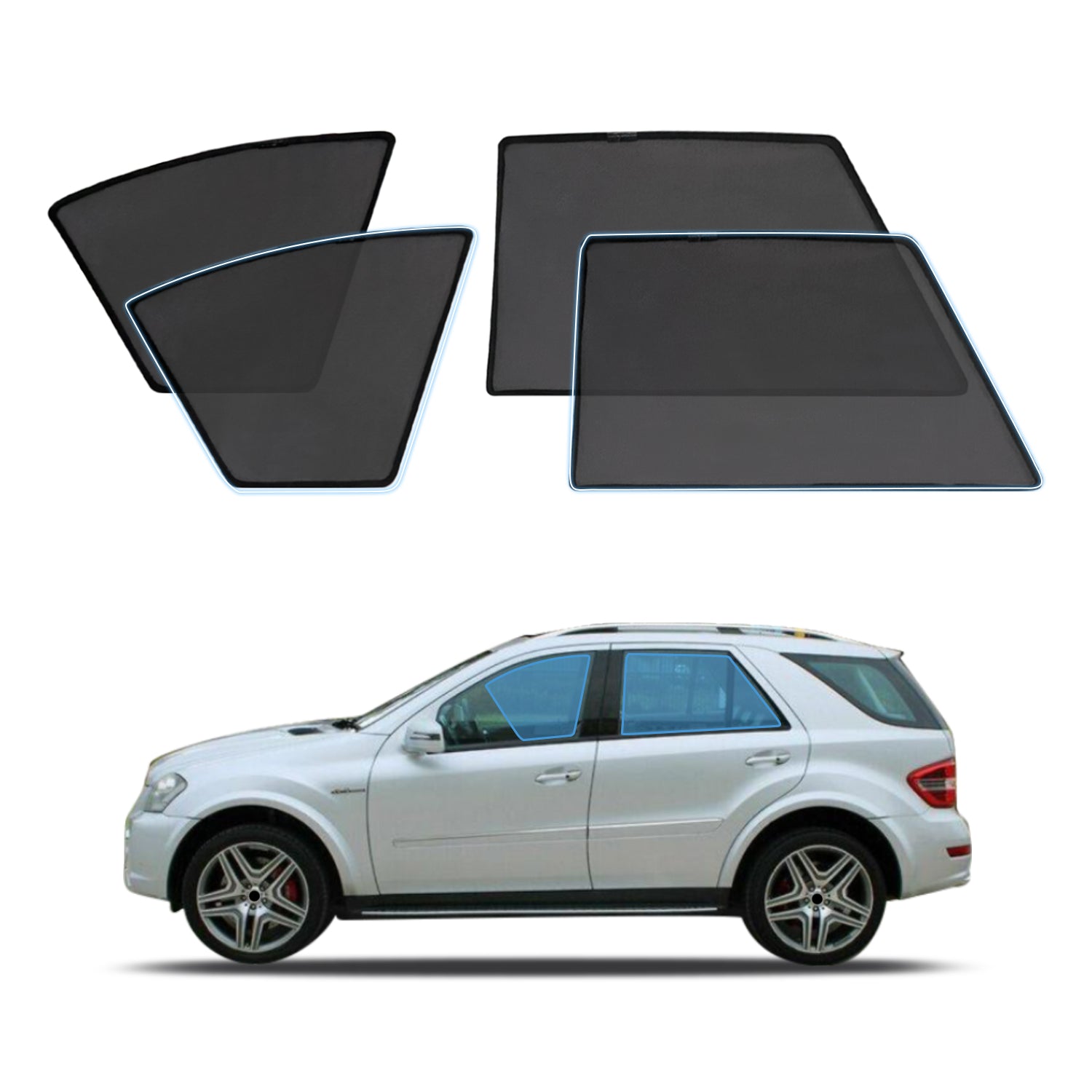 Magnetic Window Sun Shade for Mercedes-Benz ML-Class W164 2005-2011