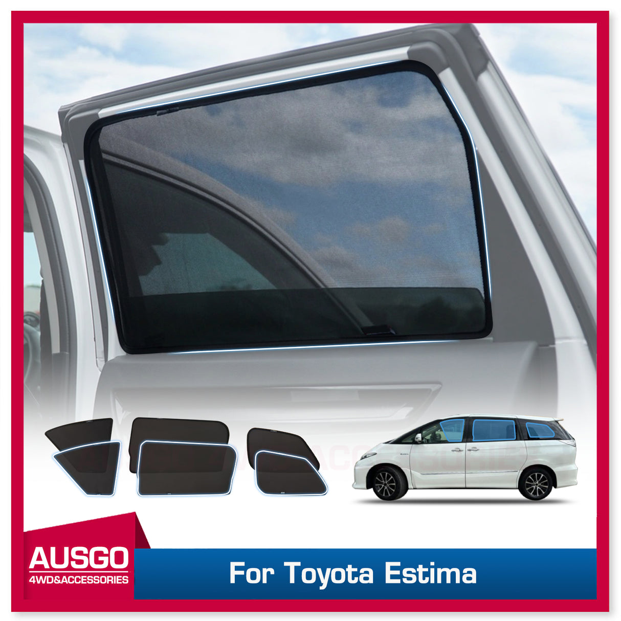 Magnetic Window Sun Shade for Toyota Estima 2006-2019