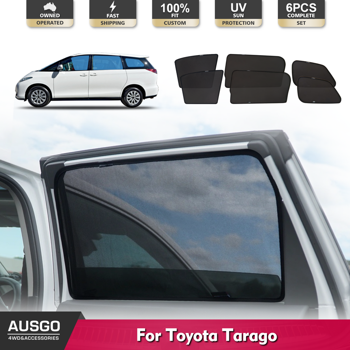 Magnetic Window Sun Shade for Toyota Tarago 2007-Onwards