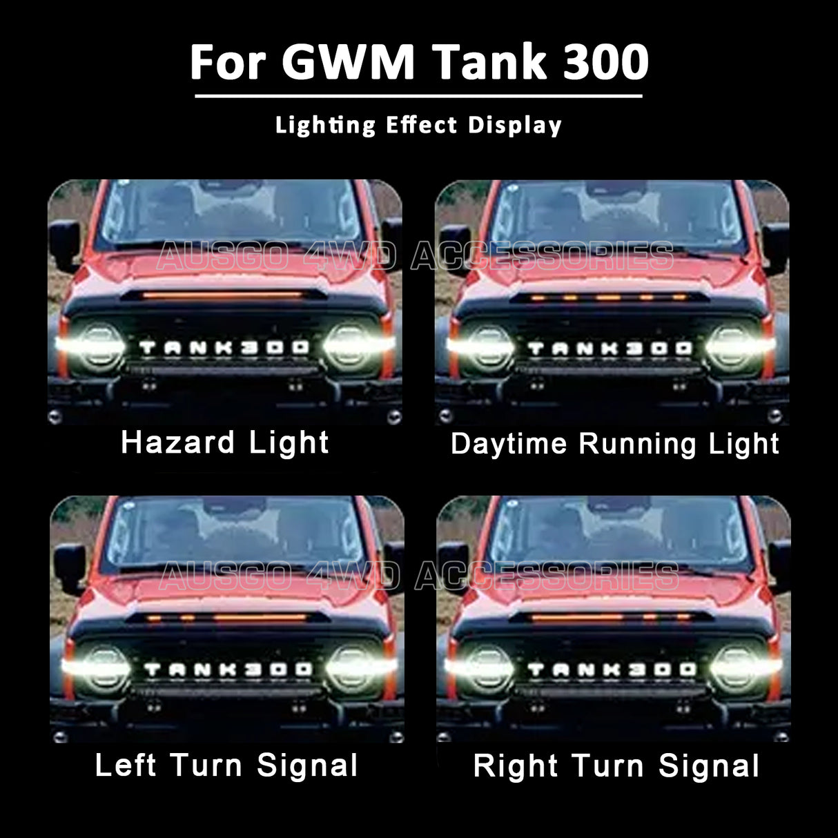 Bonnet Protector with LED Light for GWM Tank 300 2023-Onwards