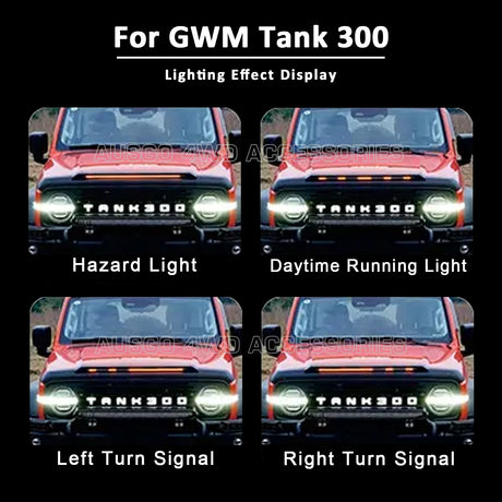 LED Light  Injection Bonnet Protector for GWM TANK 300