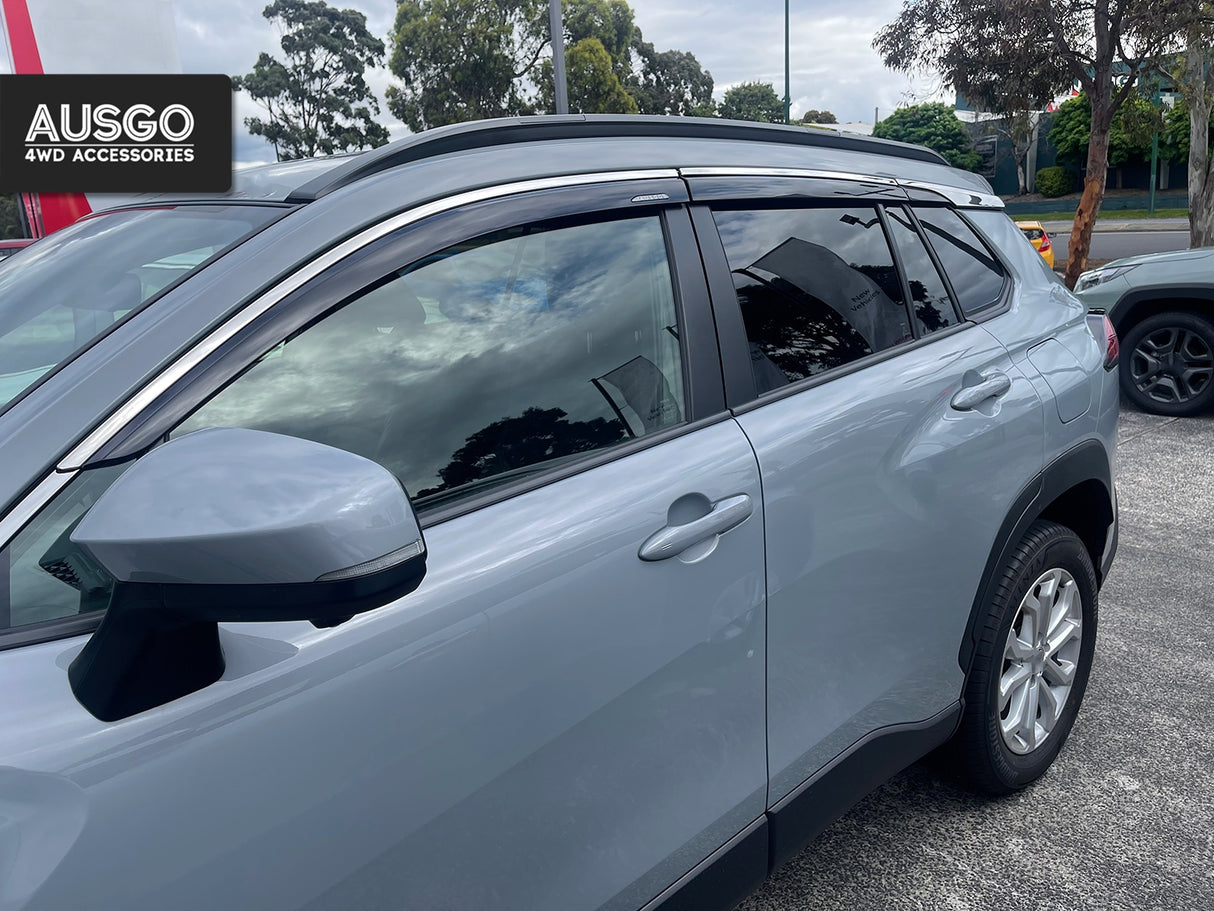 Stainless Trim Weather Shields for Toyota Corolla Cross SUV 2022-Onwards