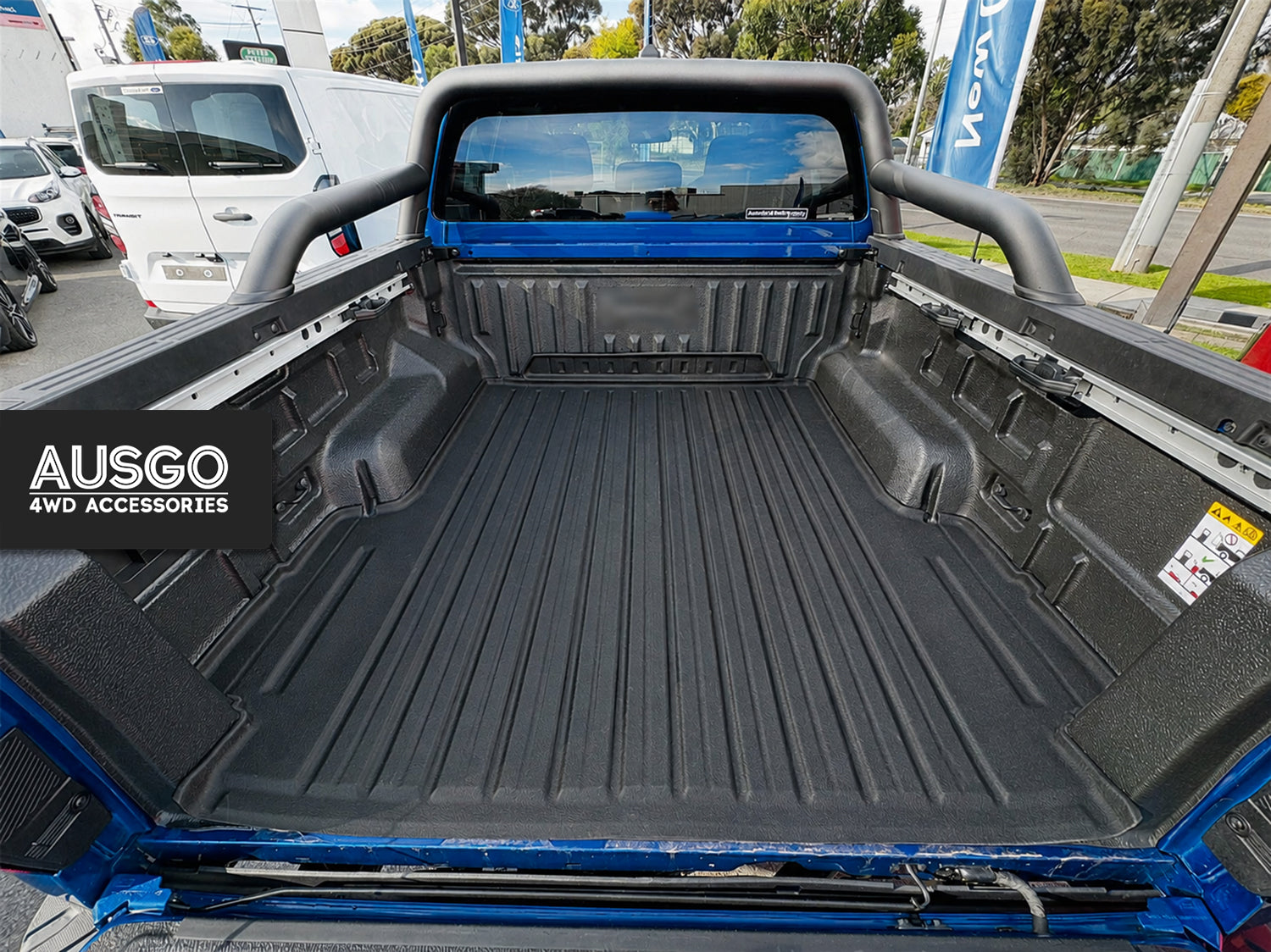 3D TPE Ute Mat for Ford Ranger Dual Cab 2022-Onwards Fitted with Factory Plastic Tub Liner