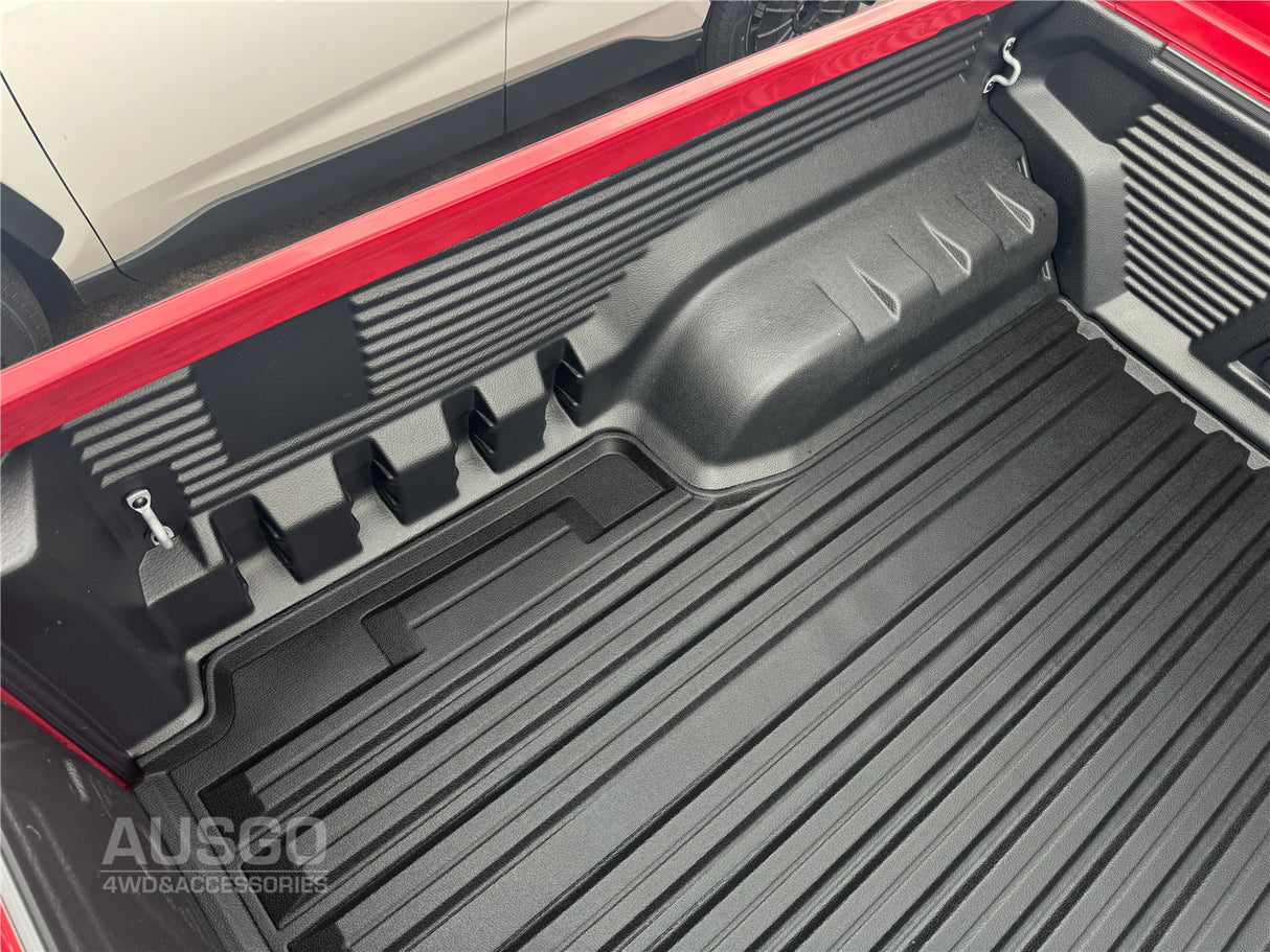 3D TPE Ute Mat for Toyota Hilux Dual Cab 2015-2024 Fitted with Factory Plastic Tub Liner