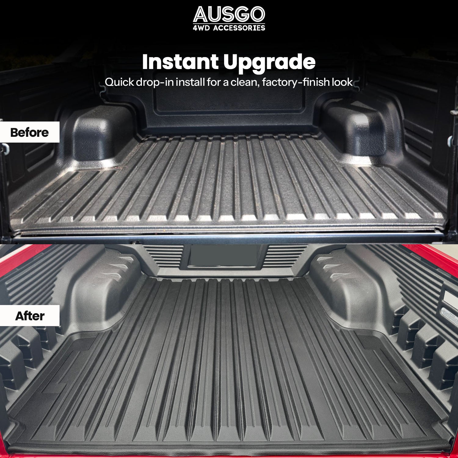 Ute Mat for Toyota Hilux Rugged X Dual Cab 2025-Onwards Fitted with Factory Plastic Tub Liner