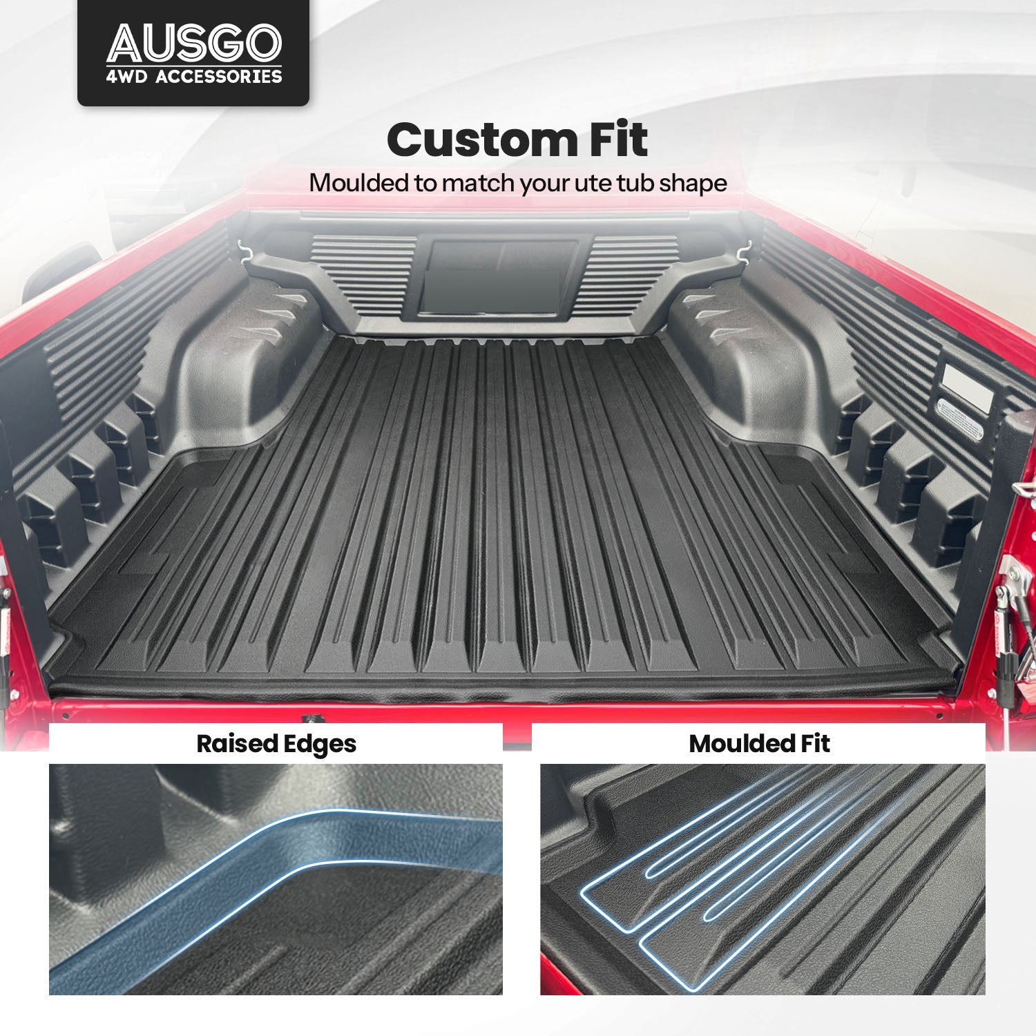 Ute Mat for Toyota Hilux Rugged X Dual Cab 2025-Onwards Fitted with Factory Plastic Tub Liner