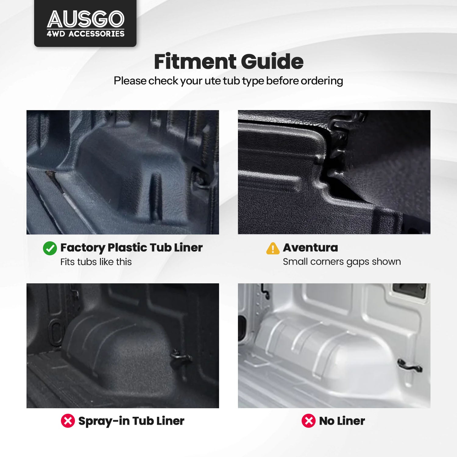 3D TPE Ute Mat for Volkswagen Amarok NF Dual Cab 2023-Onwards Fitted with Factory Plastic Tub Liner