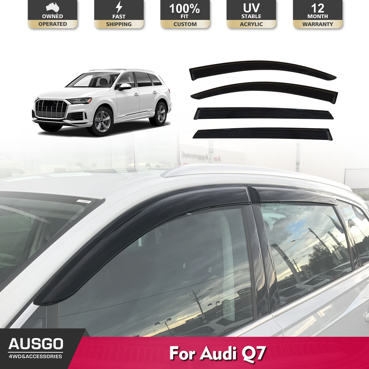 Luxury Weather Shields for Audi Q7 SQ7 4M Series 2015-Onwards