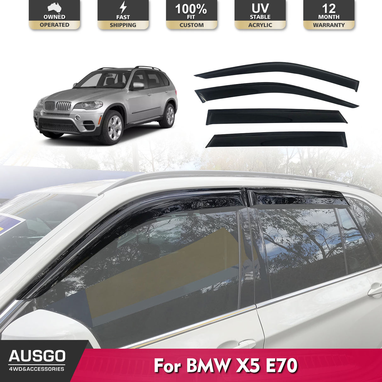 Weather Shields for BMW X5 E70 2007-2013