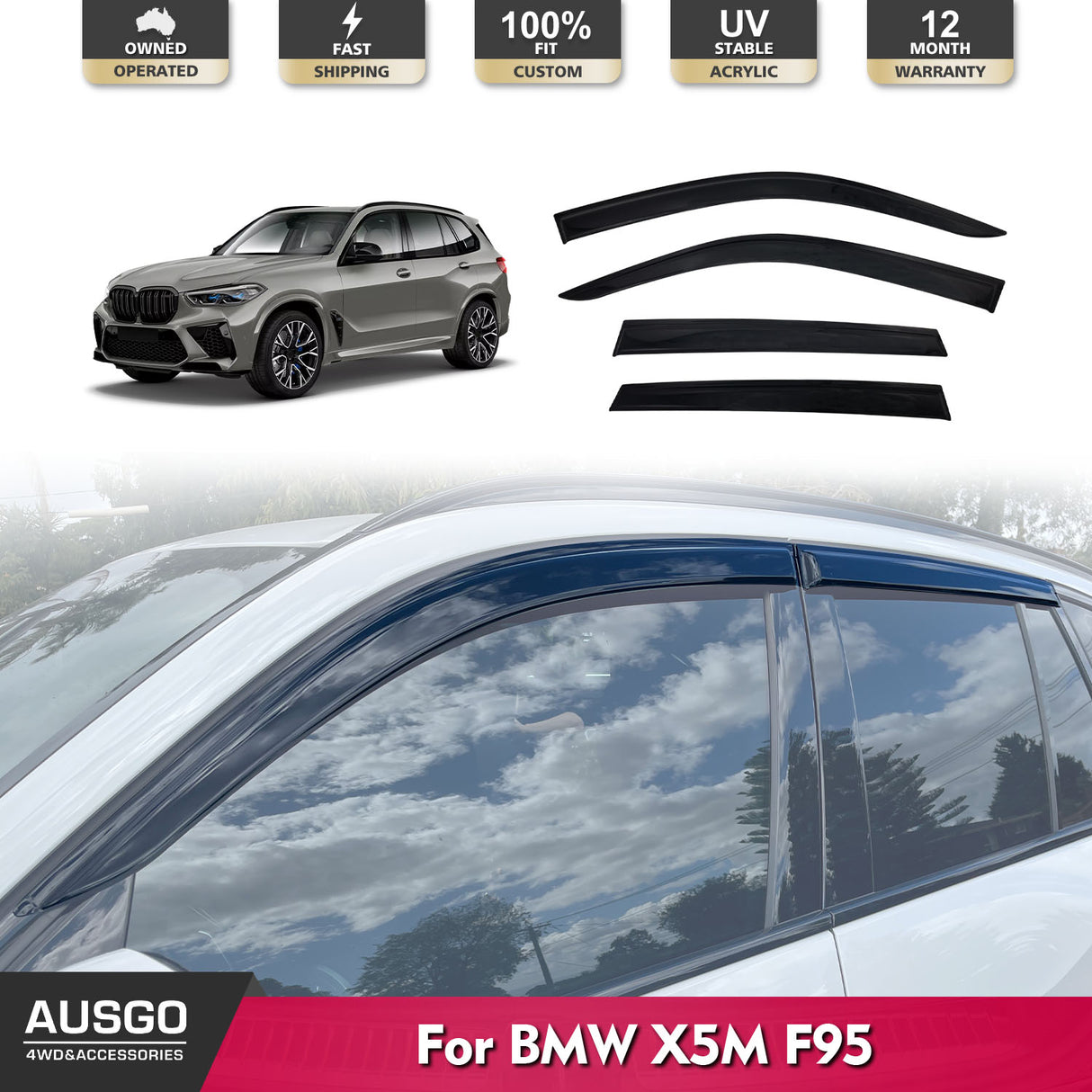 Luxury Weather Shields for BMW X5M F95 2020-Onwards