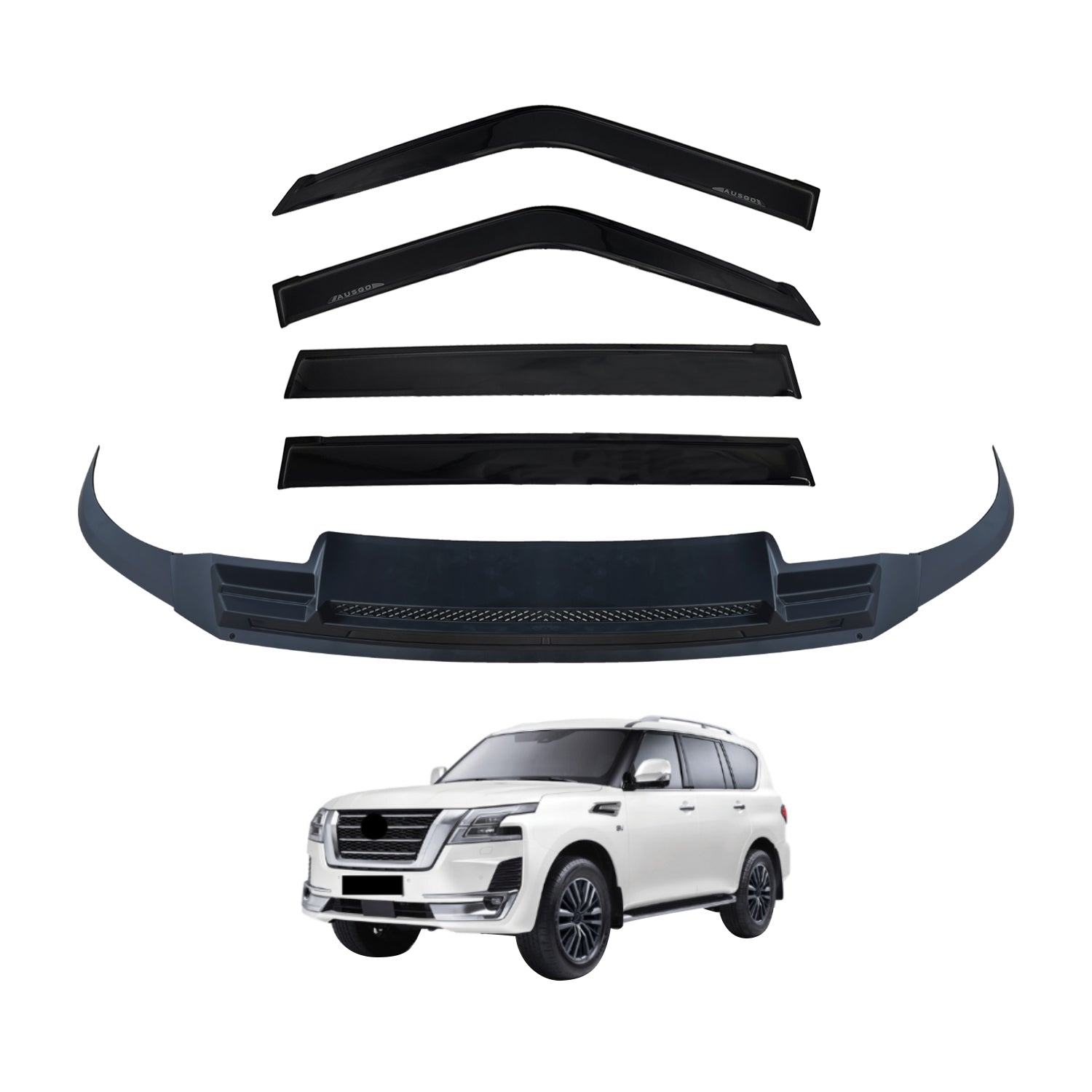 Weather Shields + Bonnet Protector for Nissan Patrol Y62 Series 5 2019-Onwards