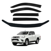 Injection Weather Shields + Bonnet Protector for Toyota Hilux Dual Cab 2015-2020