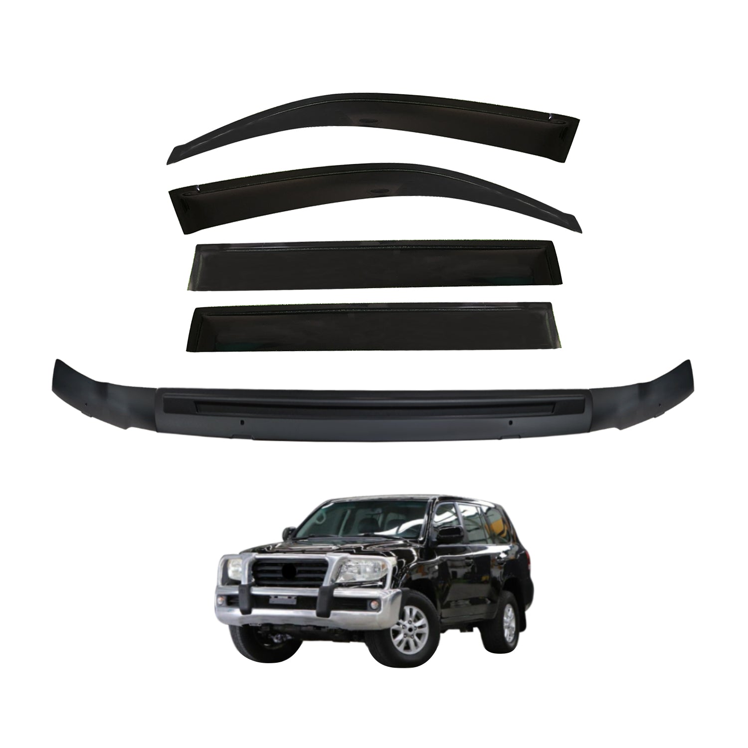 Weather Shields + Bonnet Protector for Toyota Land Cruiser 200 Series 2007-2015