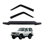 Weather Shields + Bonnet Protector Guard for Toyota LandCruiser 70 76 78 79 Series  2007-2023
