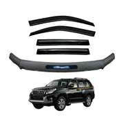 Luxury Weather Shields + Bonnet Protector for Toyota Land Cruiser Prado 150 Series 2013-2017