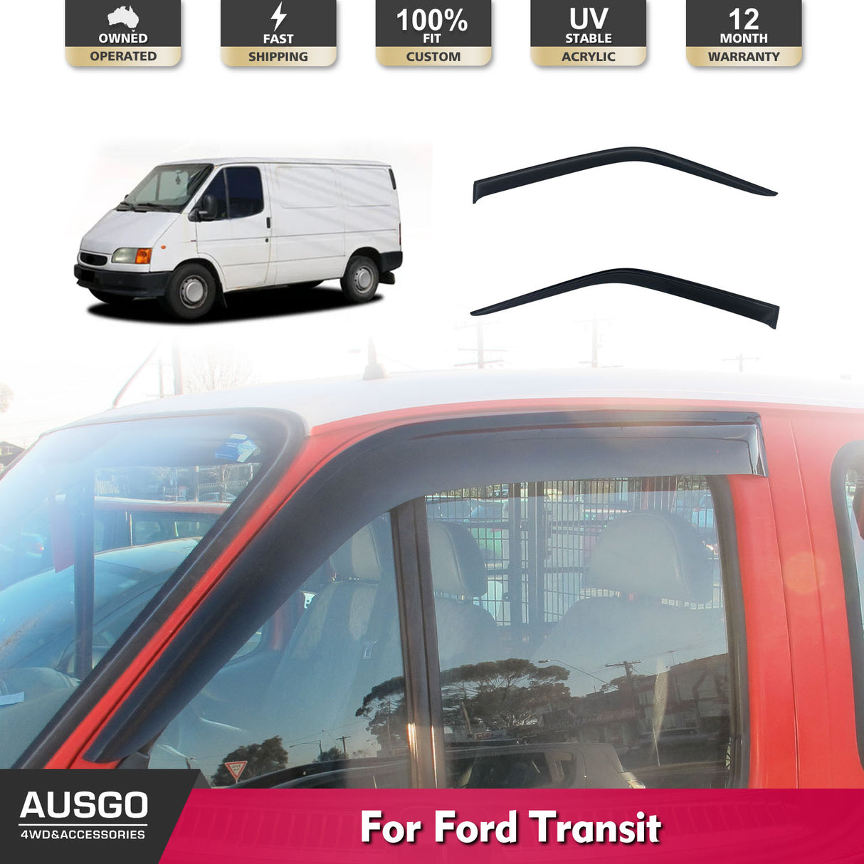 Weather Shields for Ford Transit VG Series 1997-2000