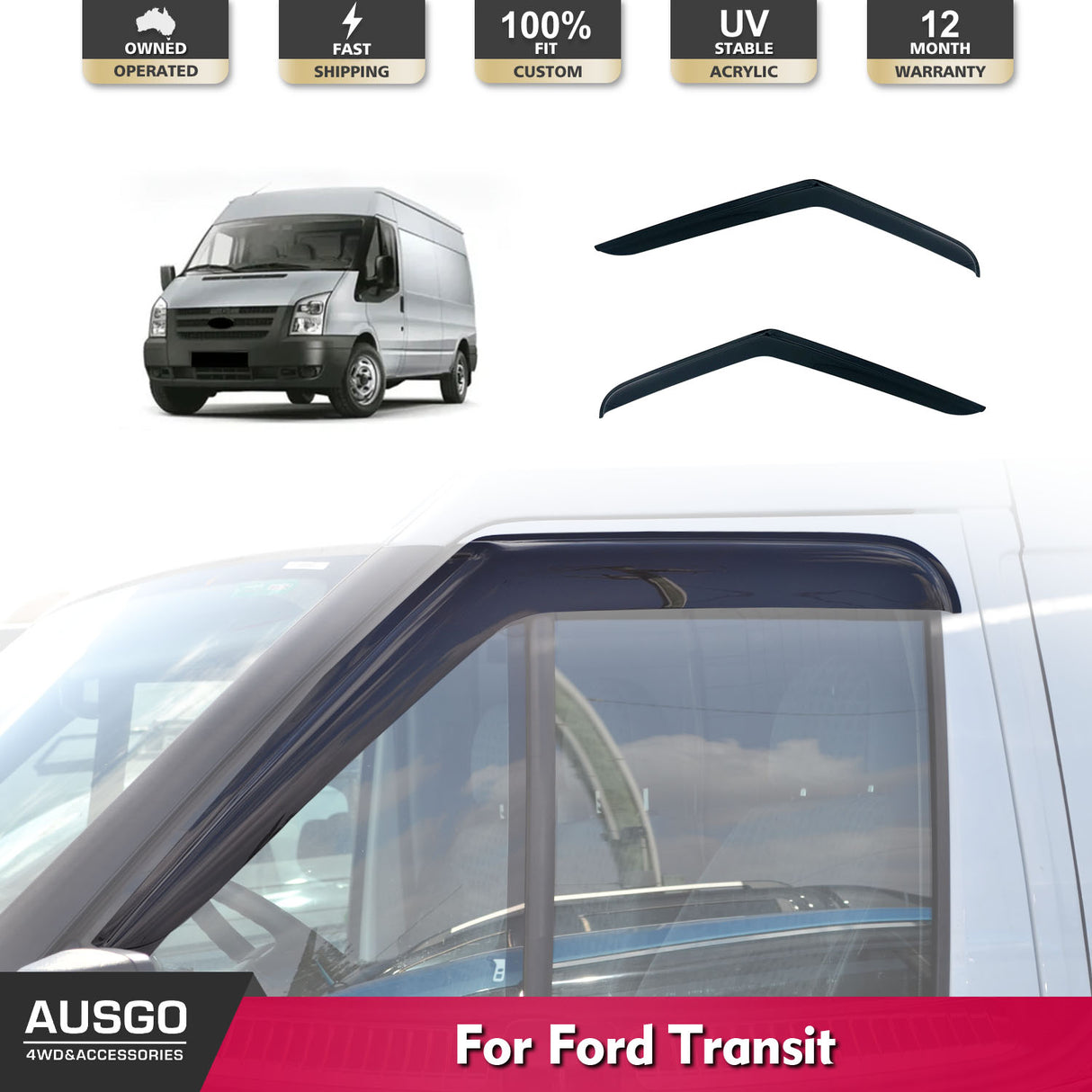 Weather Shields for Ford Transit VM Series 2006-2013