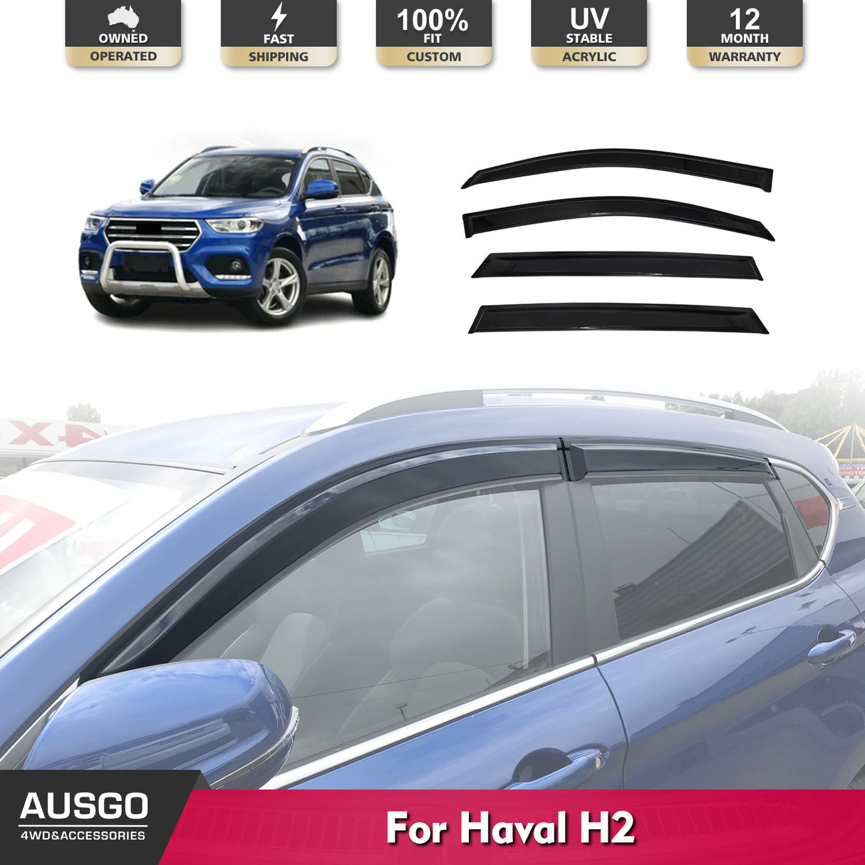 Luxury Weather Shields for Haval H2 2016-2021