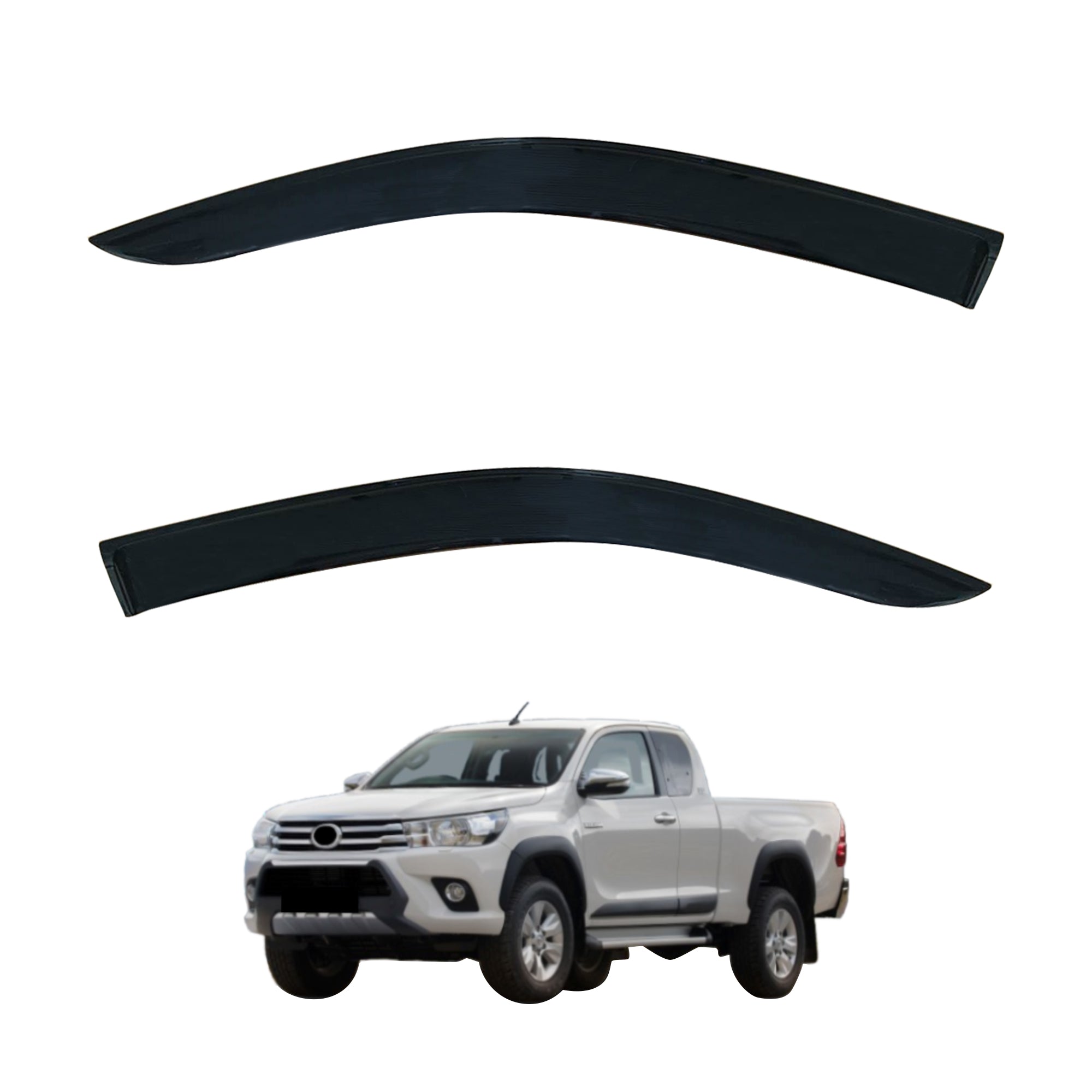 Injection Weather Shields for Toyota Hilux Extra Cab 2015-Onwards Front 2PCS