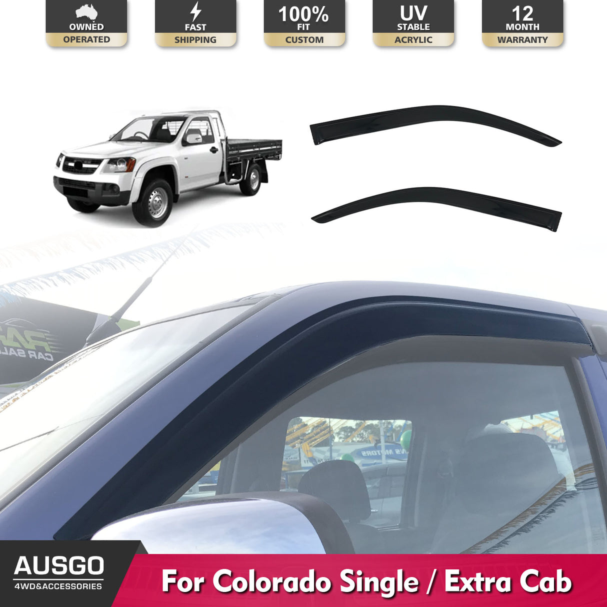 Luxury Weather Shields for Holden Colorado RC Series Single / Extra Cab 2008-2012