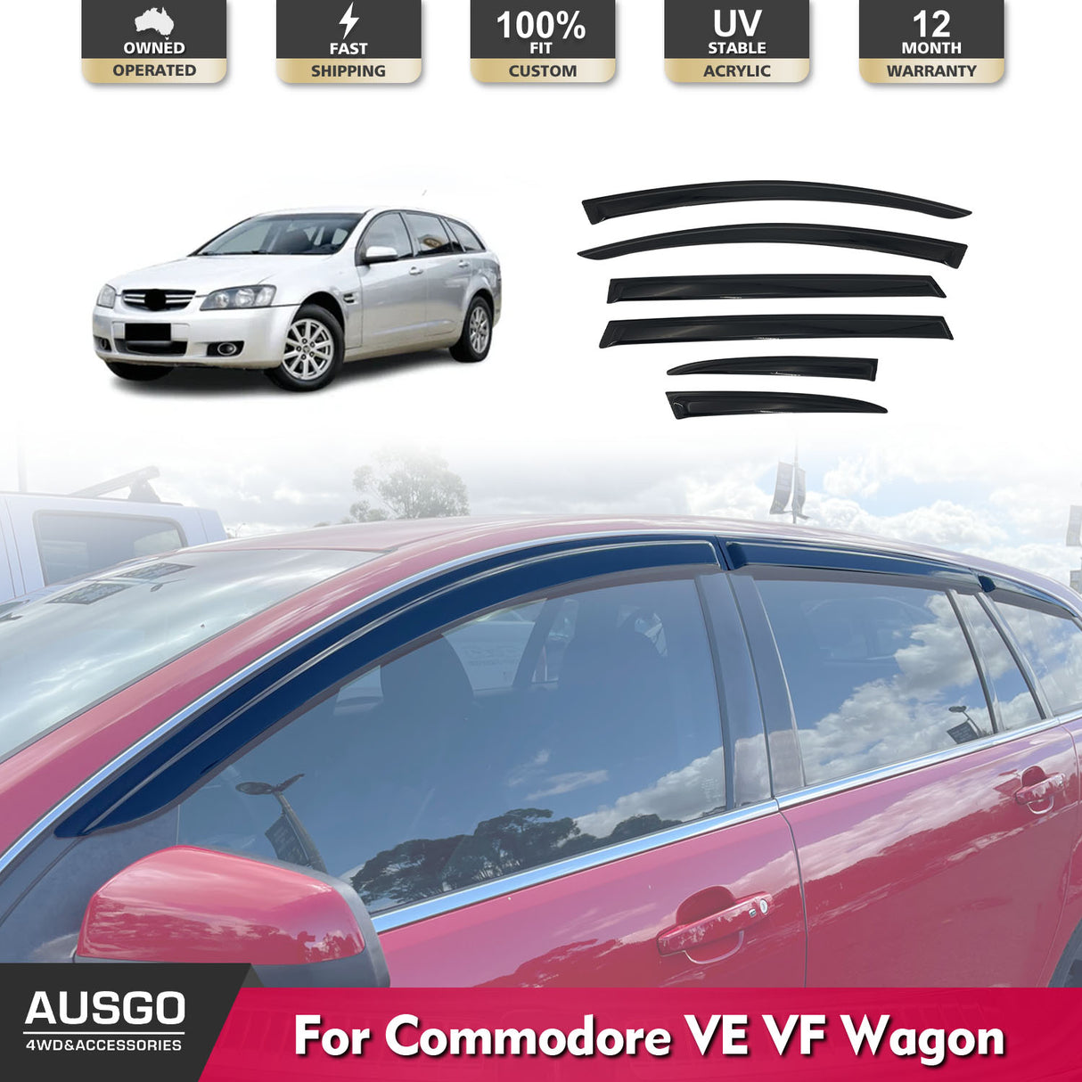 Luxury Weather Shields for Holden Commodore VE VF Wagon