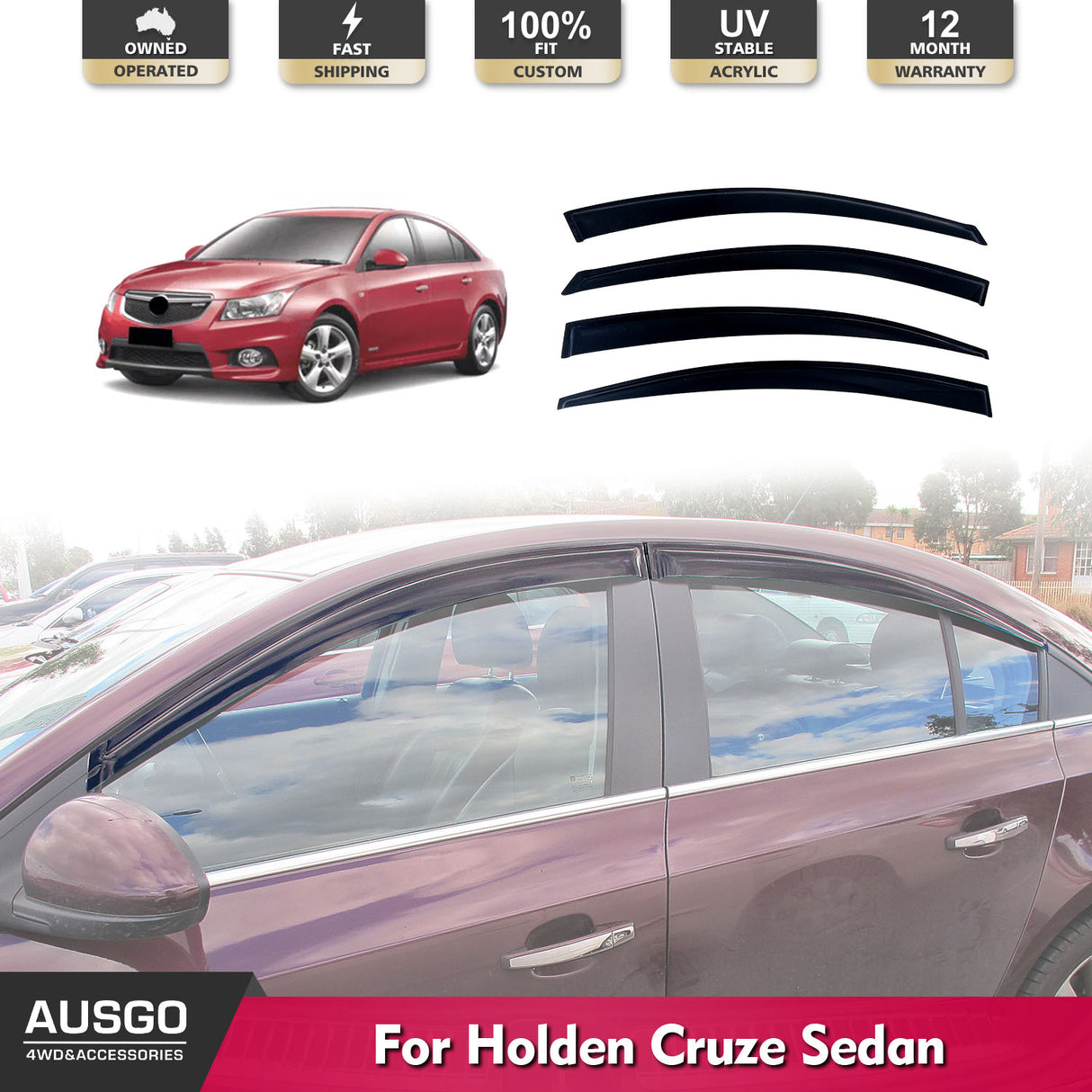 Weather Shields for Holden Cruze Sedan 2009-2016