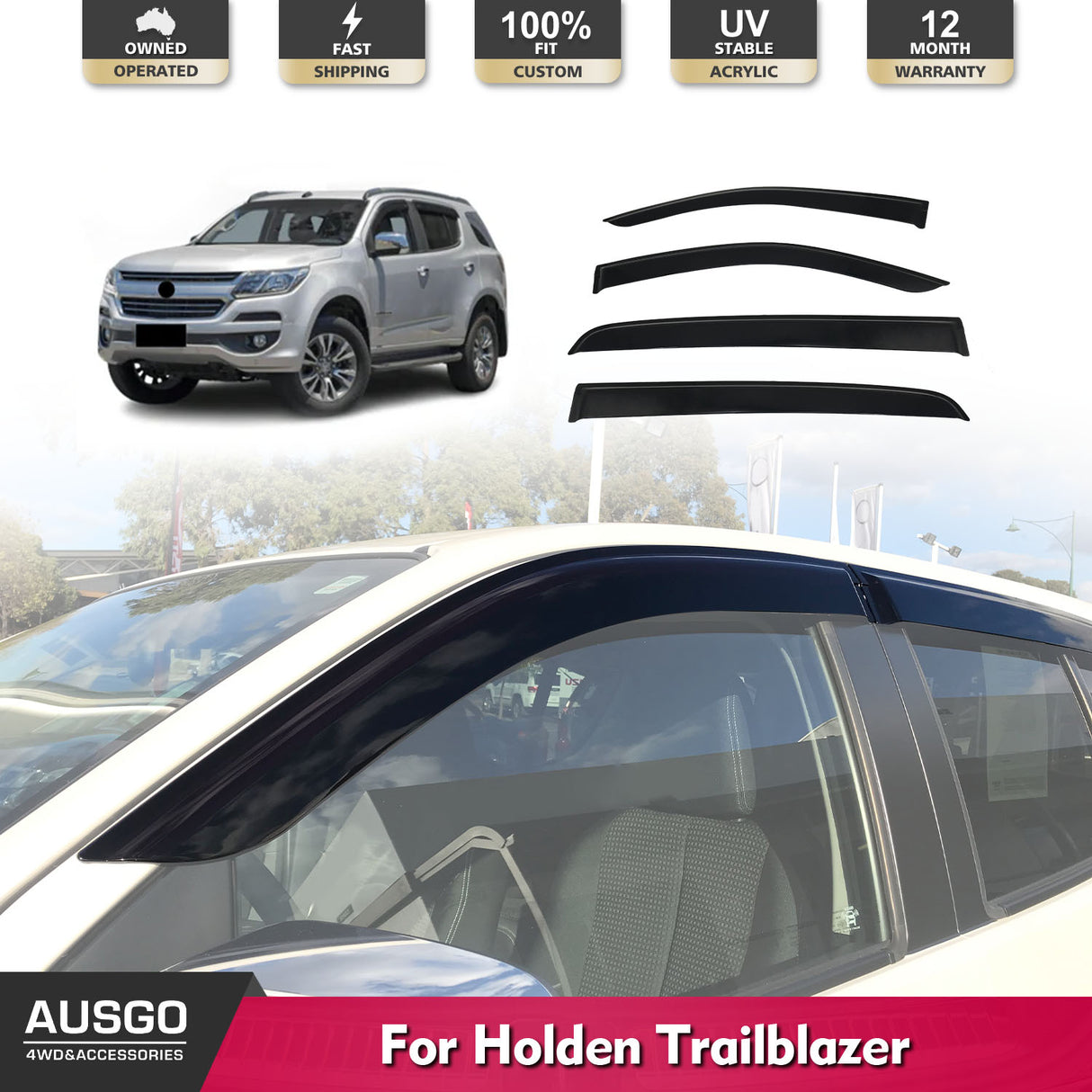 Injection Weather Shields for Holden Trailblazer 2016-2020