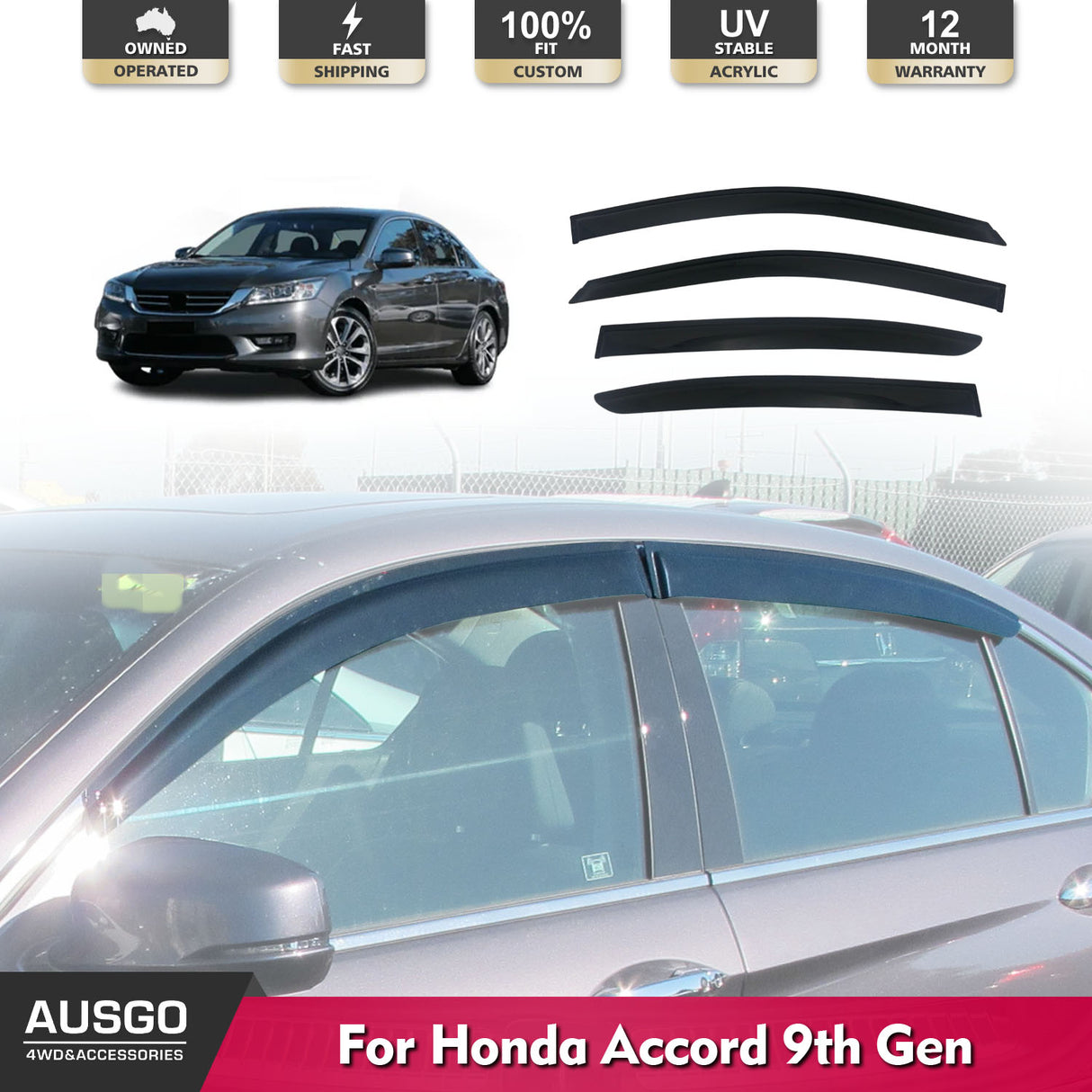 Weather Shields for Honda Accord 9th 2013-2019