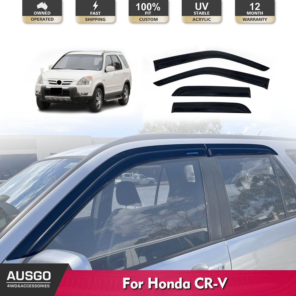 Luxury Weather Shields for Honda CRV CR-V RD Series 2002-2007