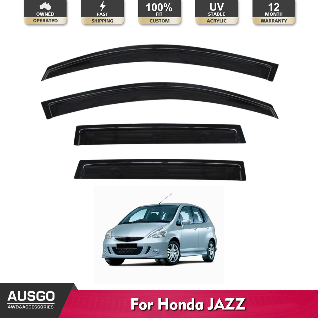 Weather Shields for Honda Jazz GD Series 2002-2008