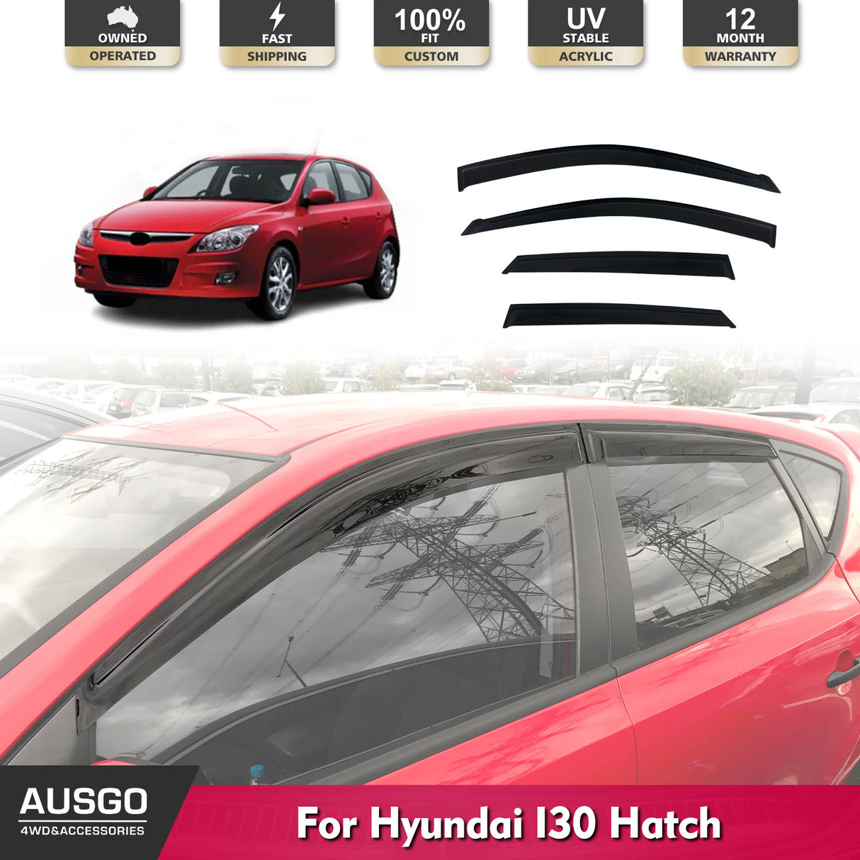 Weather Shields for Hyundai I30 FD Series Hatch 2007-2012