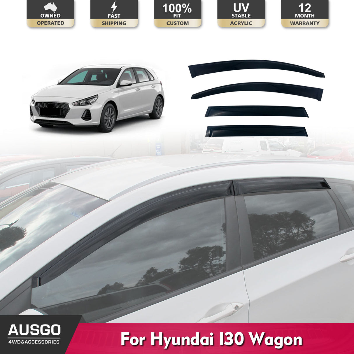 Weather Shields for Hyundai I30 Wagon GDe3 Series 2013-2016