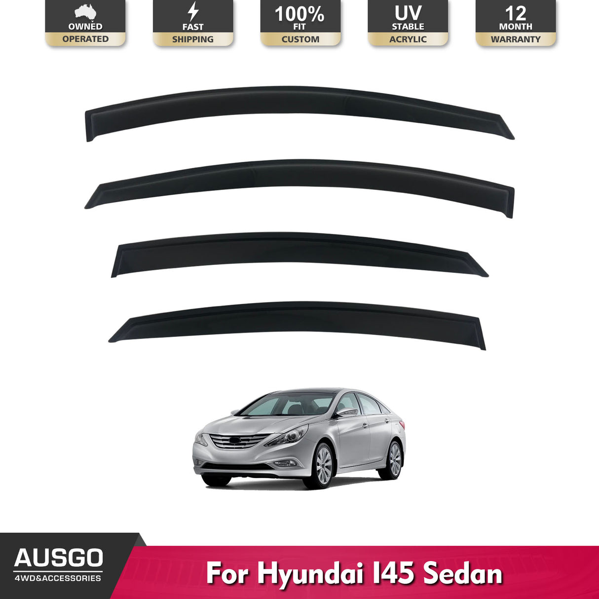 Weather Shields for Hyundai I45 YF Series Sedan 2010-2019