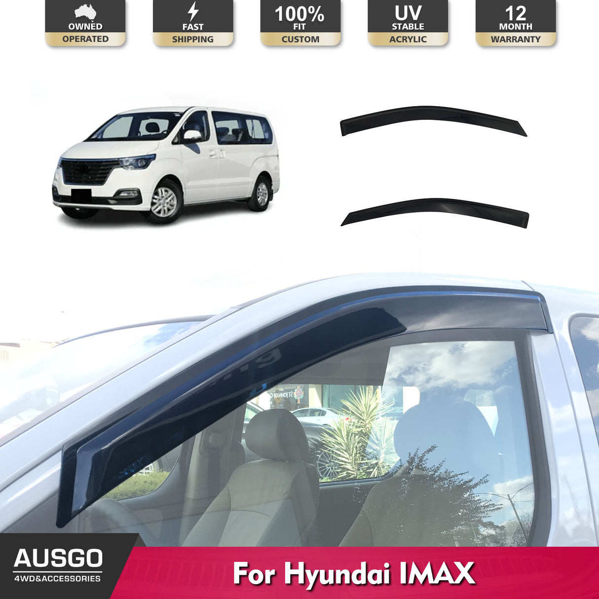 Injection Weather Shields for Hyundai IMAX TQW 2008-Onwards