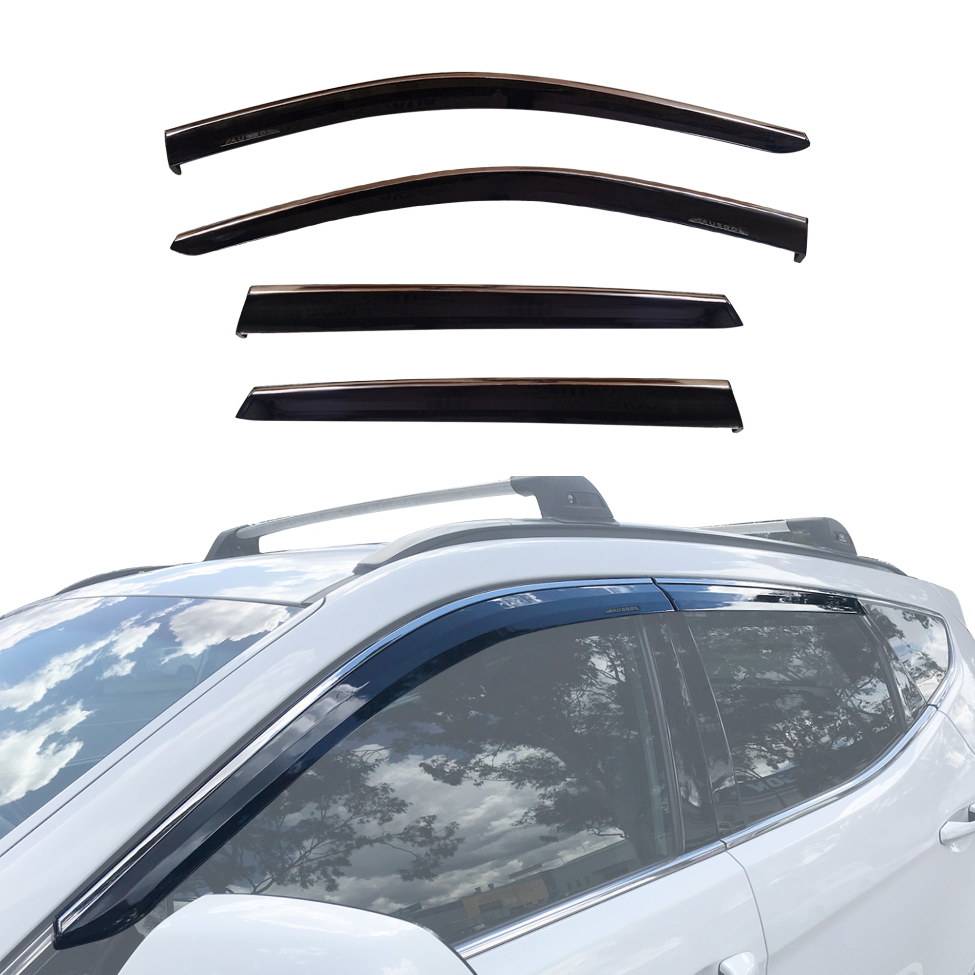 Stainless Trim Weather Shields for Hyundai Santa Fe DM Series 2012-2018