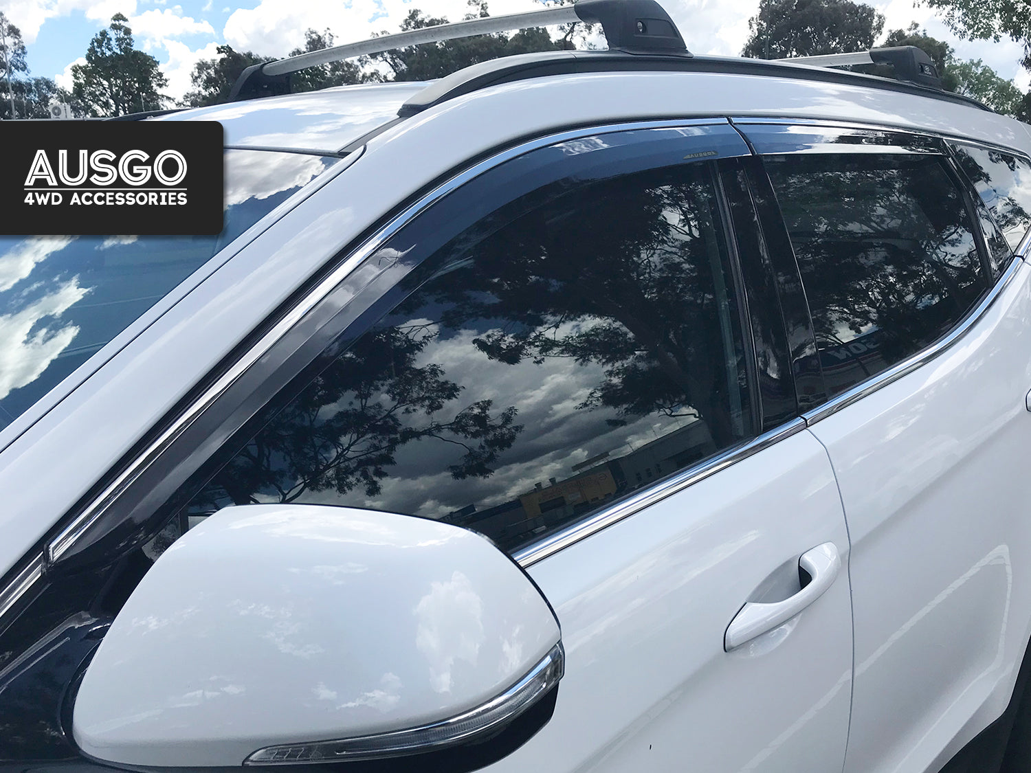 Stainless Trim Weather Shields for Hyundai Santa Fe DM Series 2012-2018