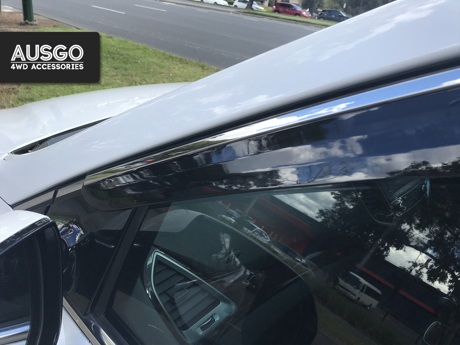 Stainless Trim Weather Shields for Hyundai Santa Fe DM Series 2012-2018