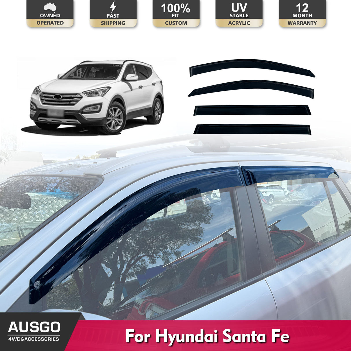 Weather Shields for Hyundai Santa Fe CM Series 2006-2012