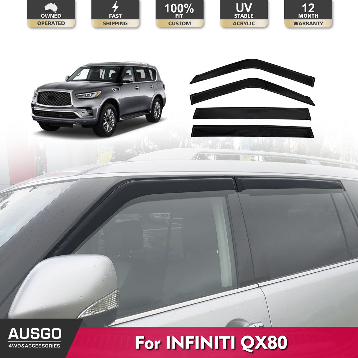 Luxury Weather Shields for INFINITI QX80 Z62 2015-2019