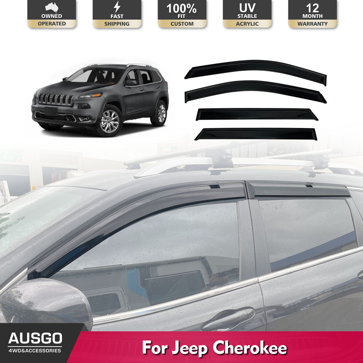 Weather Shields for Jeep Cherokee KL Series 2014-2019