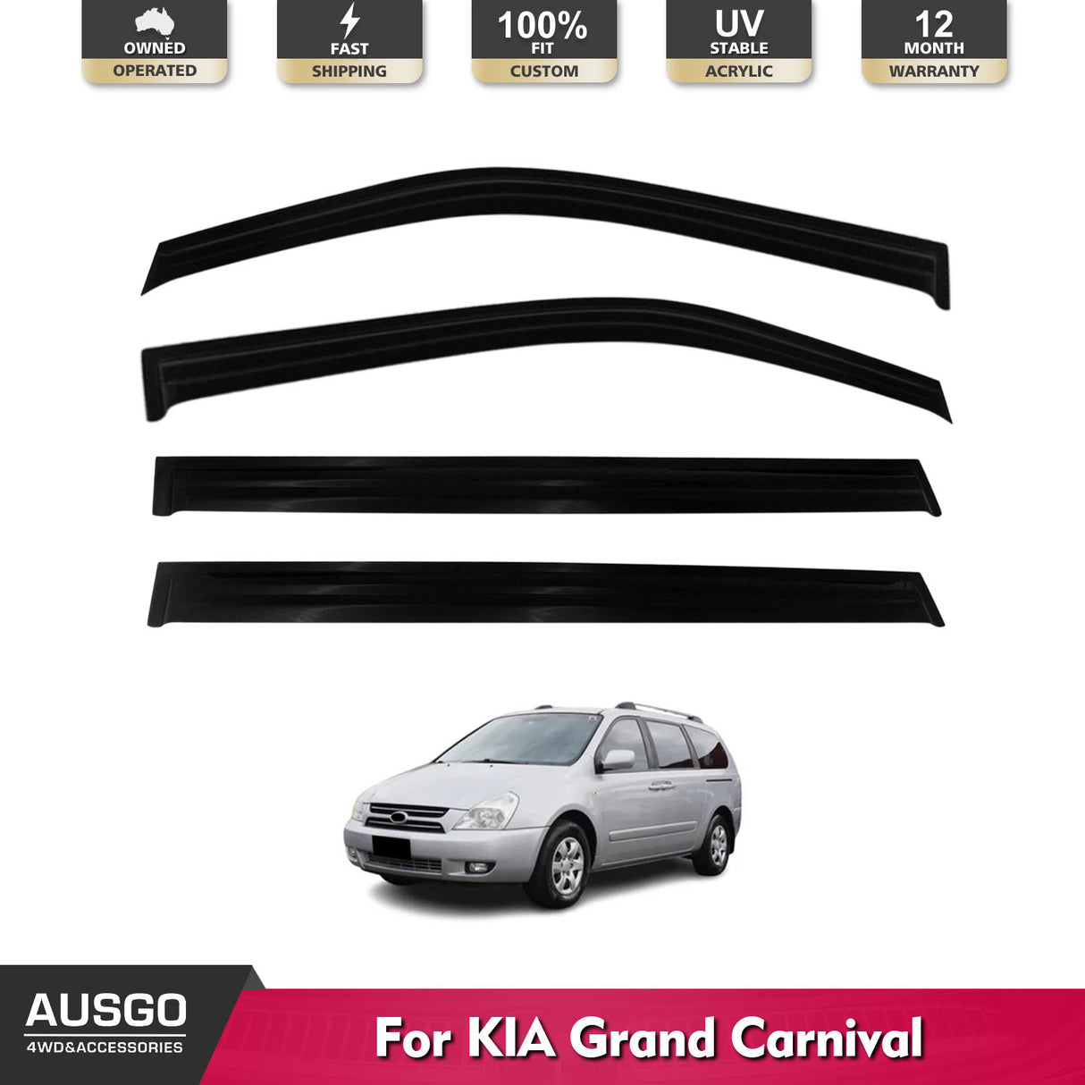 Weather Shields for KIA Grand Carnival VQ Series 2005-2014